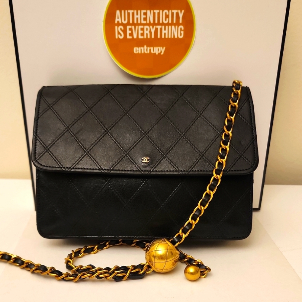 Chanel Timeless CC Flap Matelasse Clutch Pouch Lambskin  + ENTRUPY COA